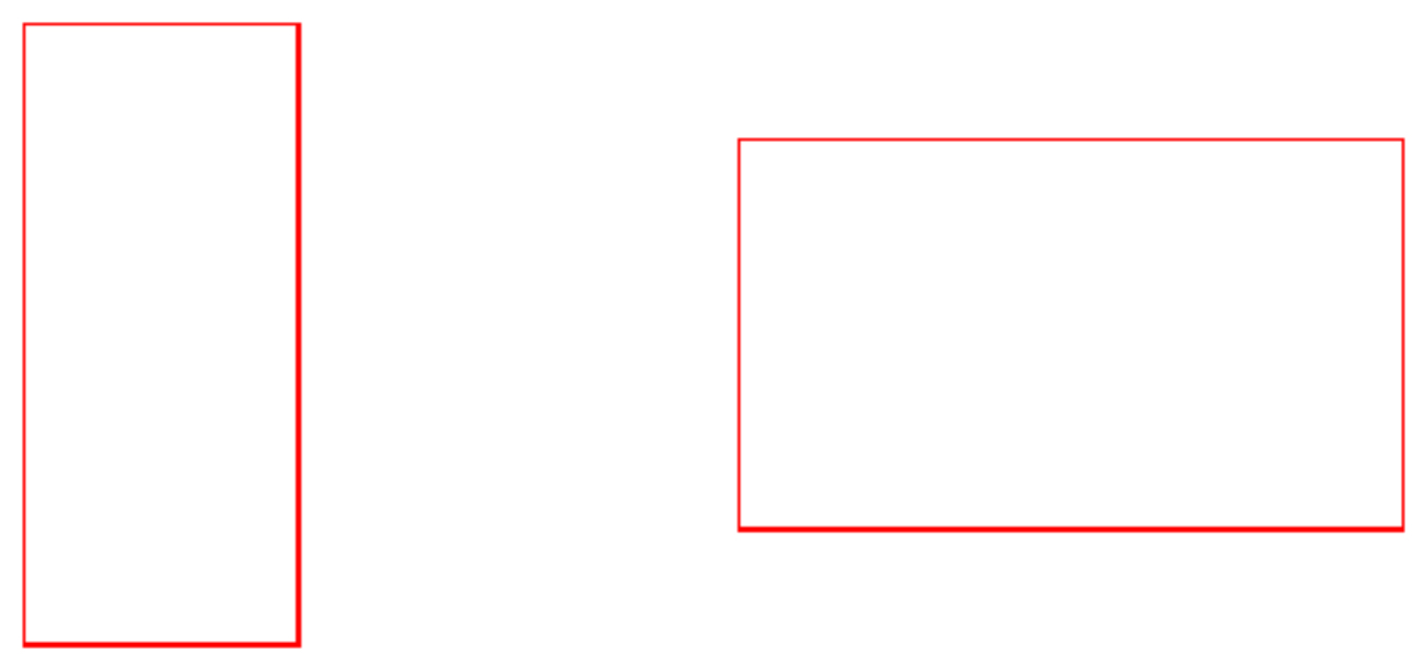 Visualization of two predefined anchor boxes per grid cell: one tall and narrow, one wide and short, allowing flexibility in capturing different object shapes