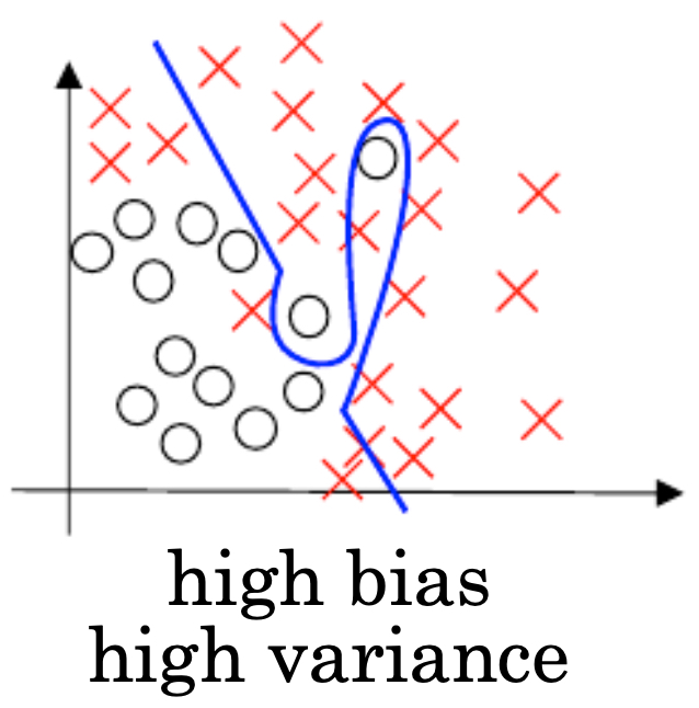 Figure 3.2.3: High variance and high bias.
